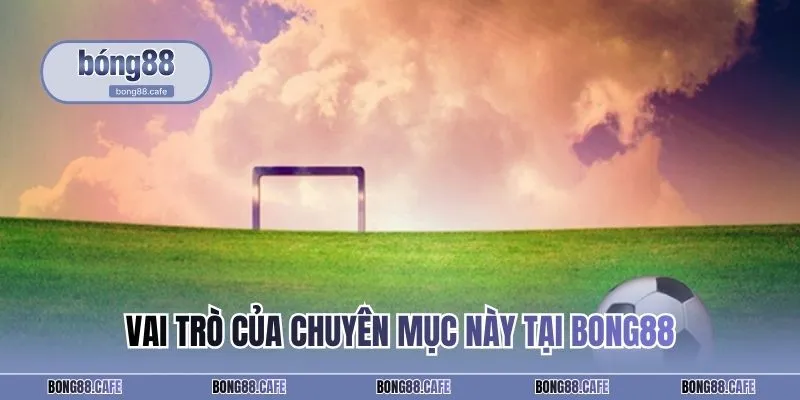 Vai trò của chuyên mục này tại Bong88